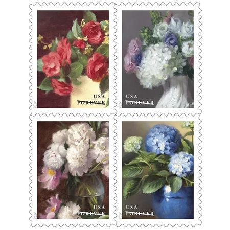 Flowers From The Garden 2017 - 5 Sheets 100 Pcs Unused Stamps for Mailing